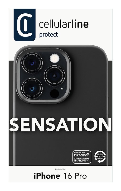 Cellularline Custodia Sensation iPhone 16 Pro Nero