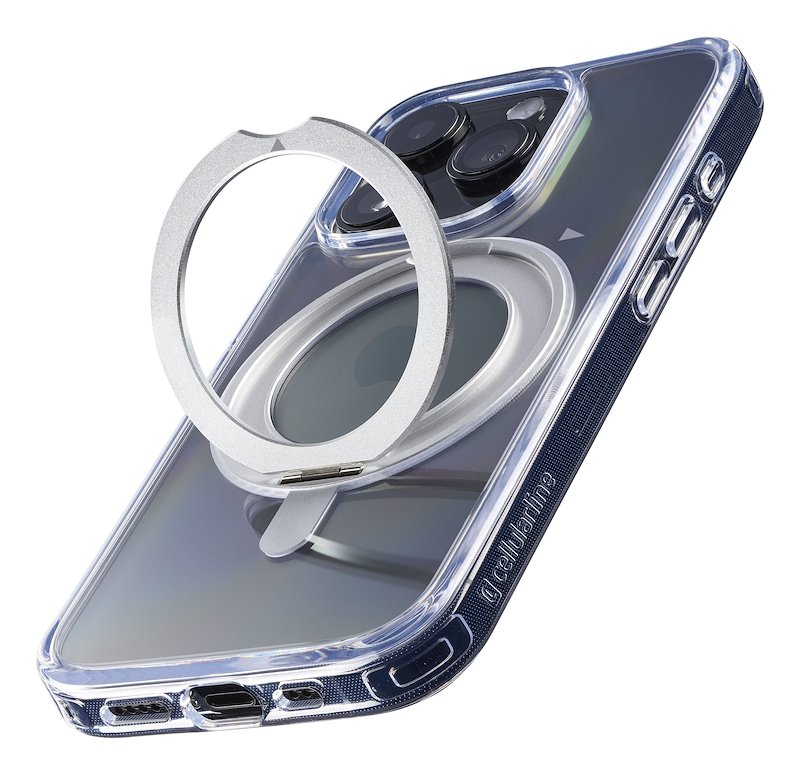 Cellularline Custodia Spin Magsafe iPhone 16 Pro Trasparente