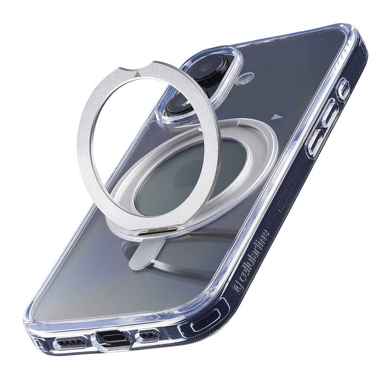 Cellularline Custodia Spin Magsafe iPhone 16 Trasparente
