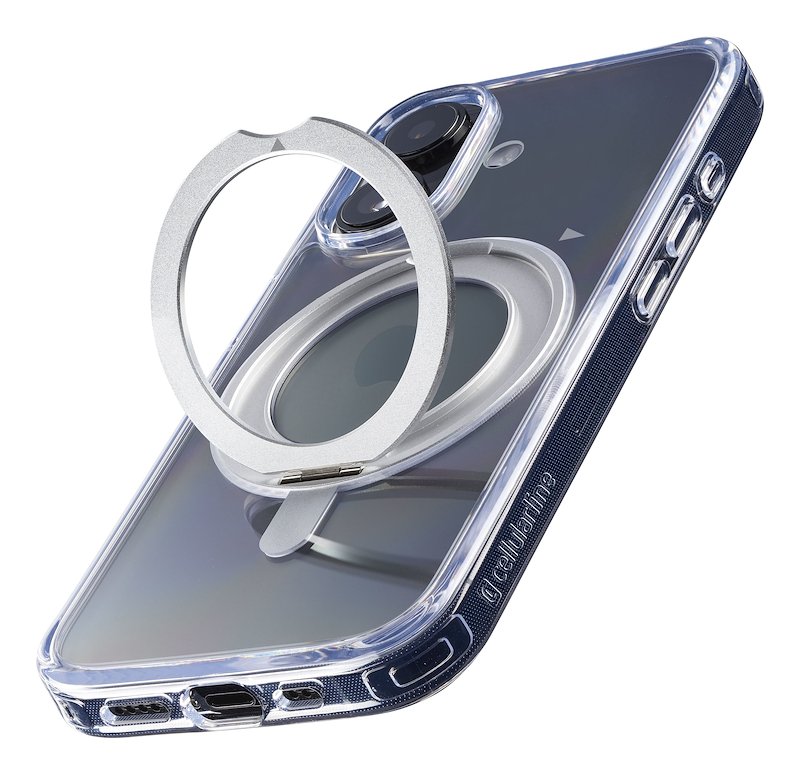 Cellularline Custodia Spin Magsafe iPhone 16 Trasparente