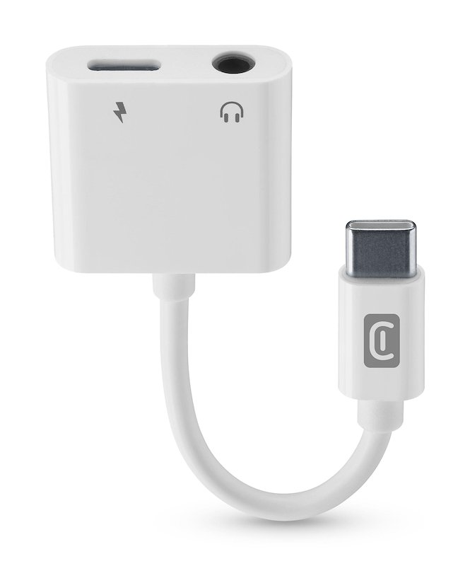 Cellularline Adattatore USB-C/HDMI/Jack 3mm SOUNDCHARGE35W Bianco
