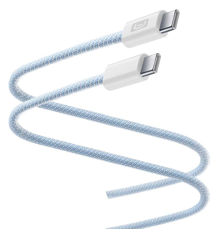 Cellularline Cavo USB-C 2m USBDATABRTABC2C2MB Bianco/Azzurro