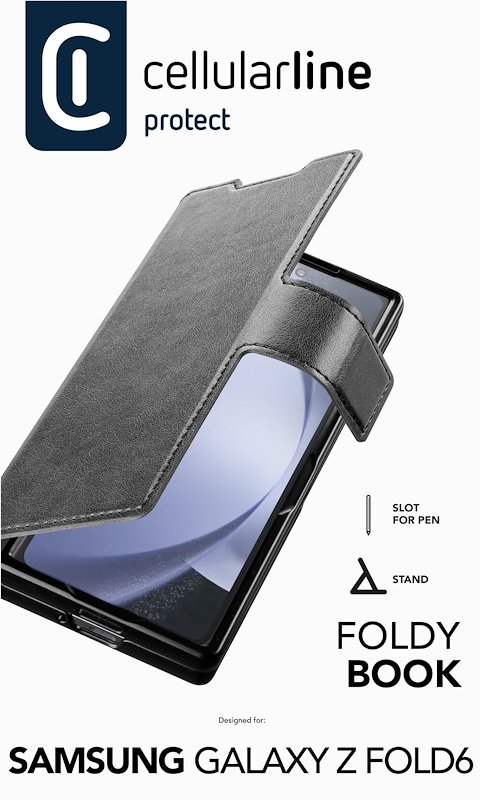 Cellularline Custodia Galaxy Z Fold6 Foldy Book Nero