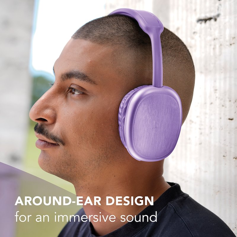 Cellularline Cuffie Around-Ear Blueth Cuffie Wireless, Viola - 7