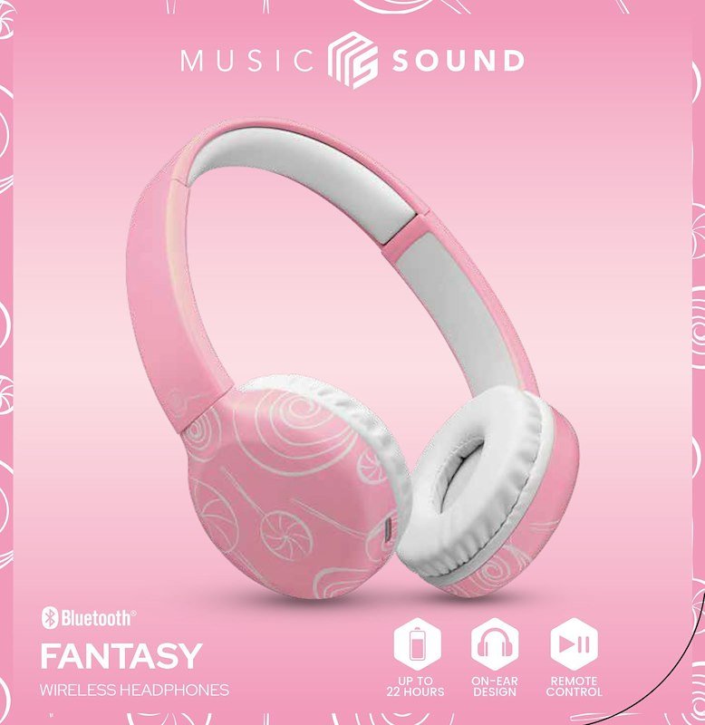 Cellularline Cuffie Wireless Btmusicsoundfan244 Rosa