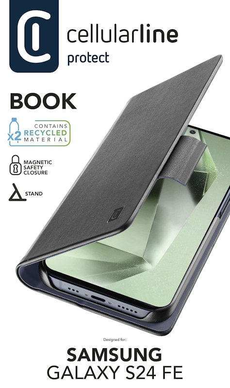 Cellularline Custodia Galaxy S24 FE Book Nero