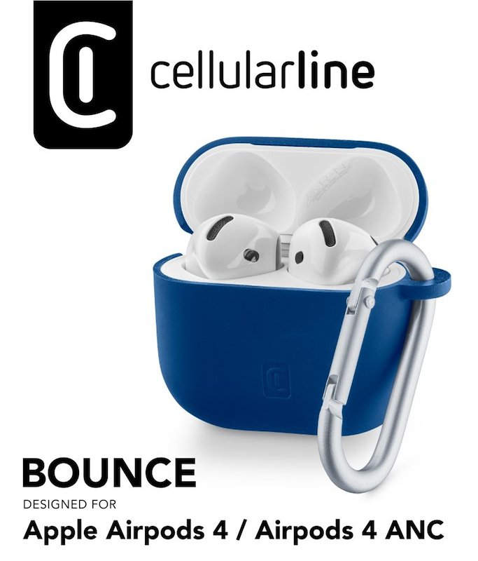 Cellularline Custodia Airpods 4/4 ANC Bounce Blu