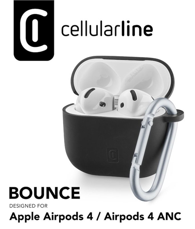 Cellularline Custodia Bounce - AirPods 4/4 ANC Bounceairpods4k Nero