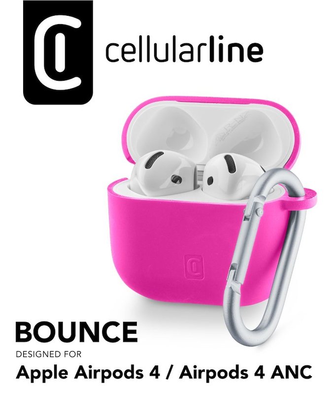 Cellularline Custodia Airpods 4/4 ANC Bounce Rosa