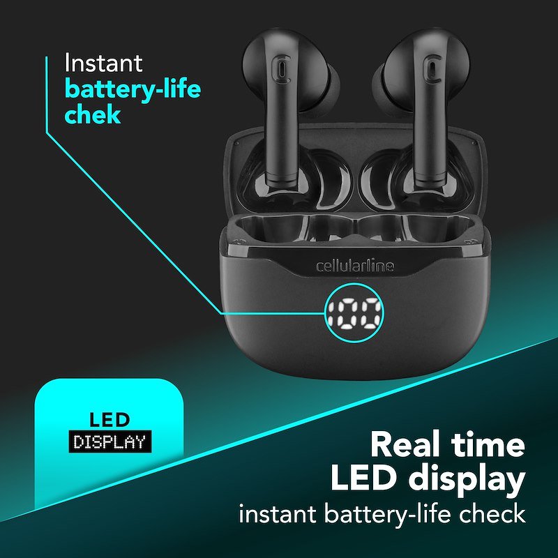 Cellularline Auricolari TWS Bluetooth Btkeytwsk Nero