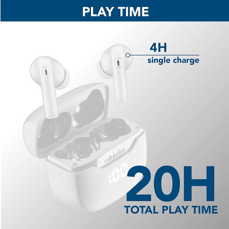 Cellularline Auricolari TWS Bluetooth KEY con Custodia LED - 4
