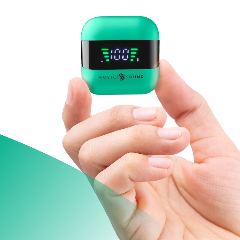 Cellularline Cuffie Wireless Bluetooth MusicSound Spark BTMSTWSSPARKG Verde