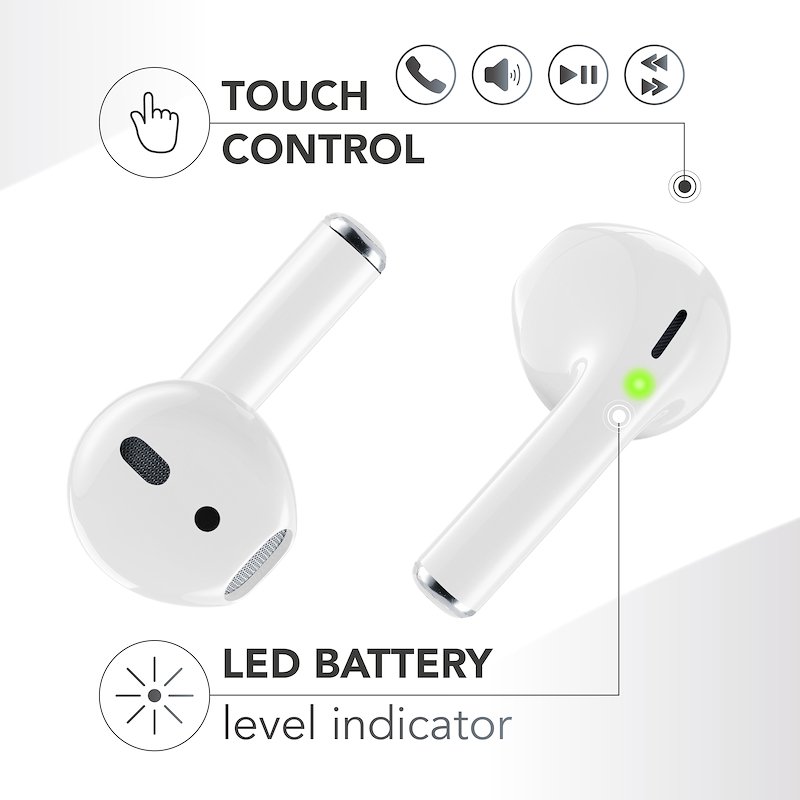 Cellularline Cuffie Wireless Bluetooth MusicSound Spark BTMSTWSSPARKW Bianco
