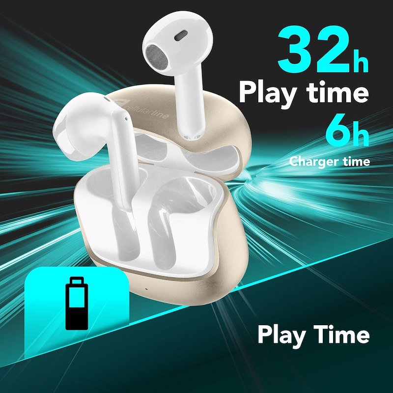 Cellularline Auricolari Bluetooth Call Purely Btpuretwsh Gold