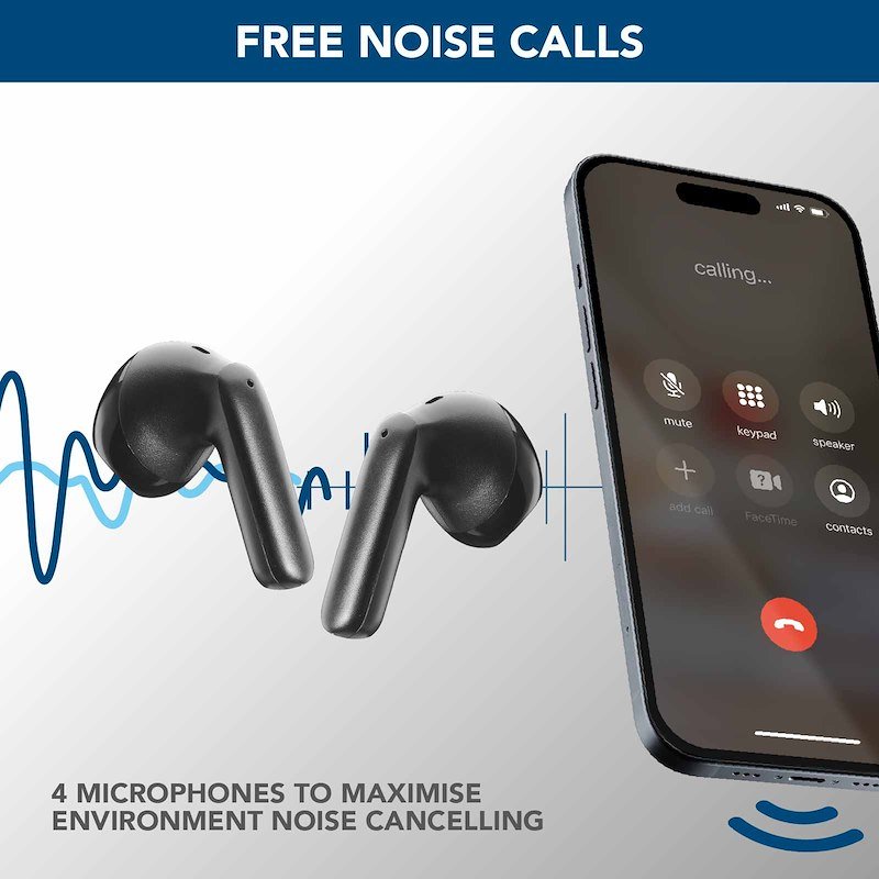 Cellularline Auricolari Bluetooth Call Purely Btpuretwsk Nero