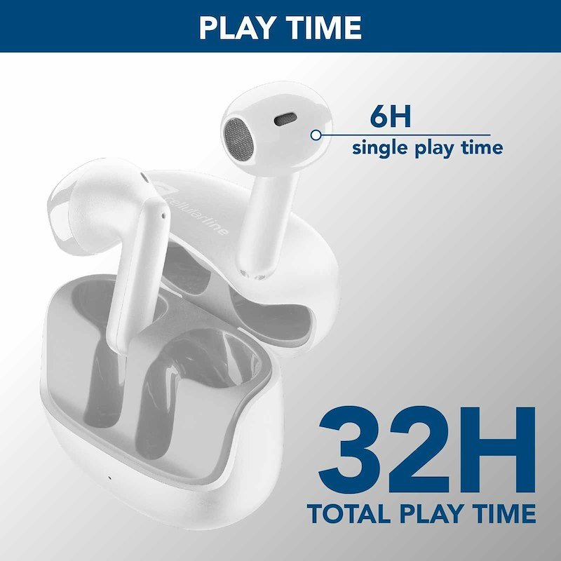 CELLULARLINE Auricolari Bluetooth AURICOLARI WIRELESS, Bianco - 9