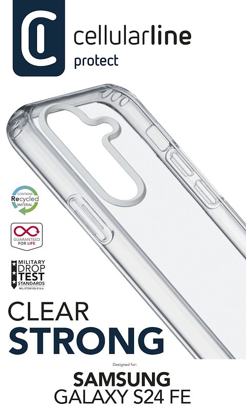 Cellularline Custodia Galaxy S24 FE Clear Strong Trasparente