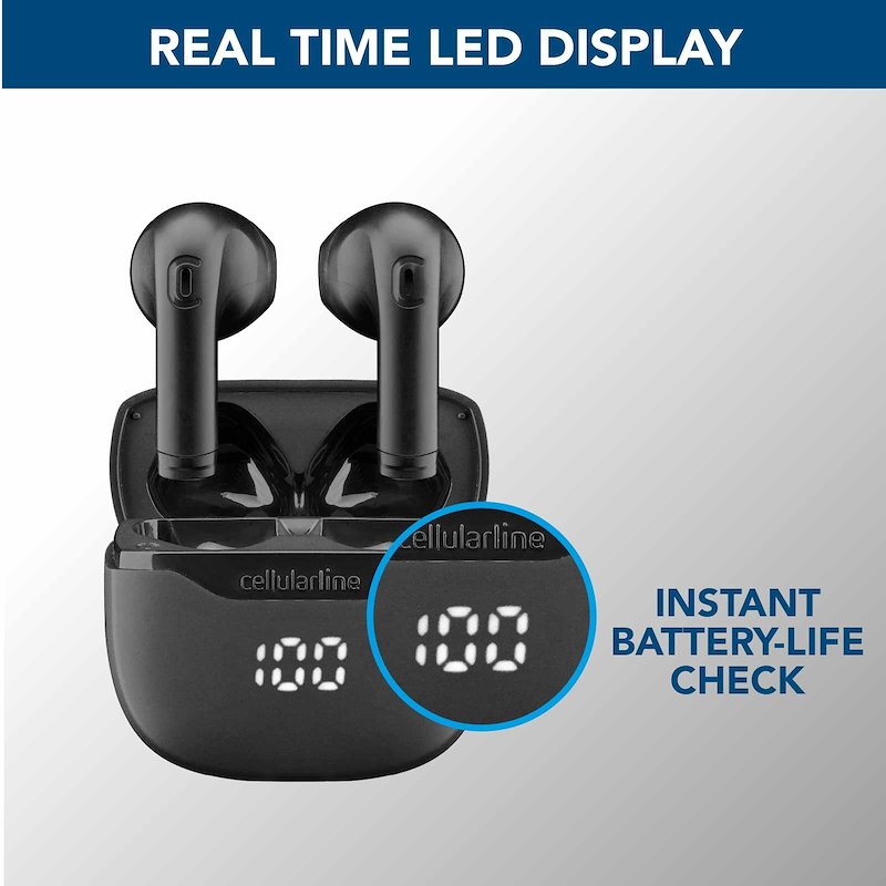 Cellularline Auricolare Bluetooth TWS CORE Nero - 5