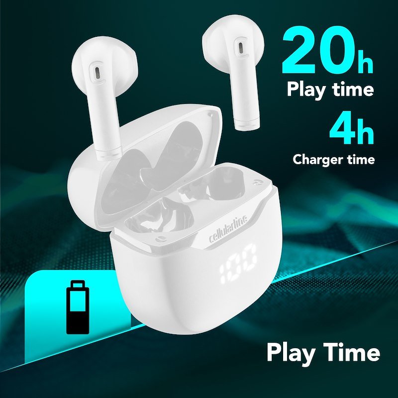 Cellularline Auricolari Bluetooth CORE Btcoretwsw Bianco