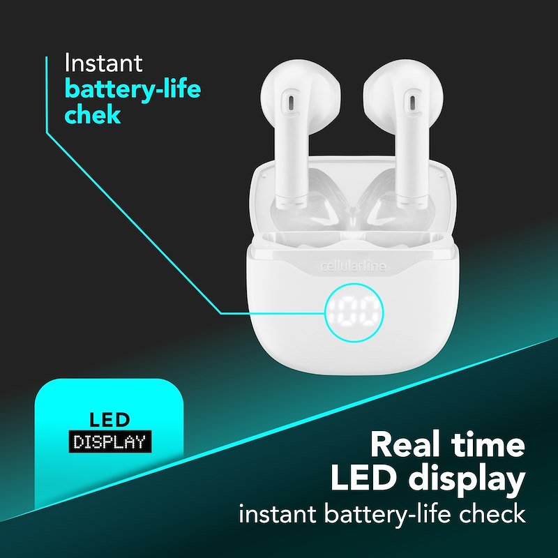 Cellularline Auricolari Bluetooth CORE Btcoretwsw Bianco