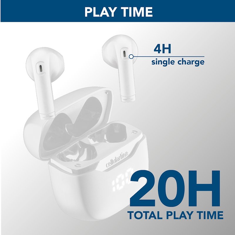 Cellularline Auricolari Bluetooth CORE Btcoretwsw Bianco