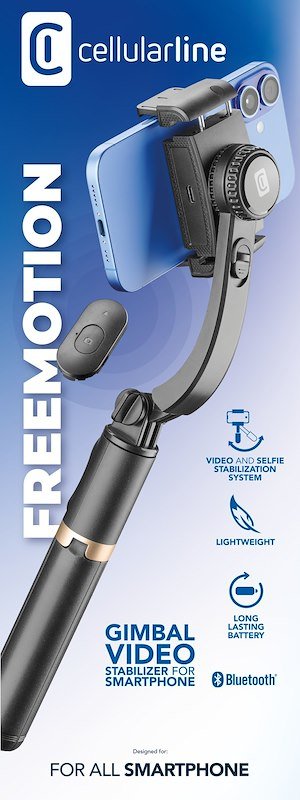 Cellularline Freemotion Stabilizzatore video Btfreemotionk Nero