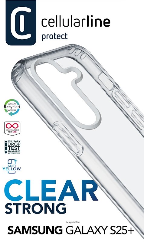 Cellularline Custodia Galaxy S25+ Clear Strong Trasparente