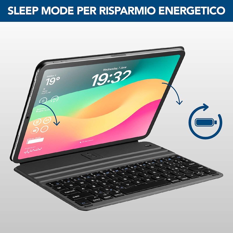 Cellularline Cover Ipad 11" con Tastiera Keyboardcaseipadk Nero