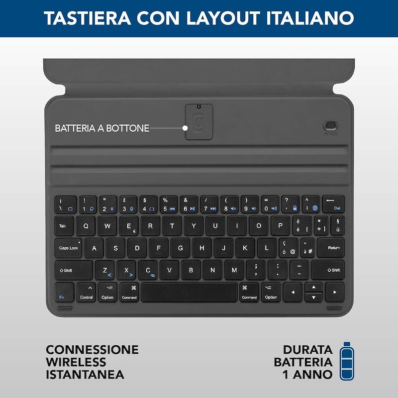 Cellularline Cover Ipad 11" con Tastiera Keyboardcaseipadk Nero