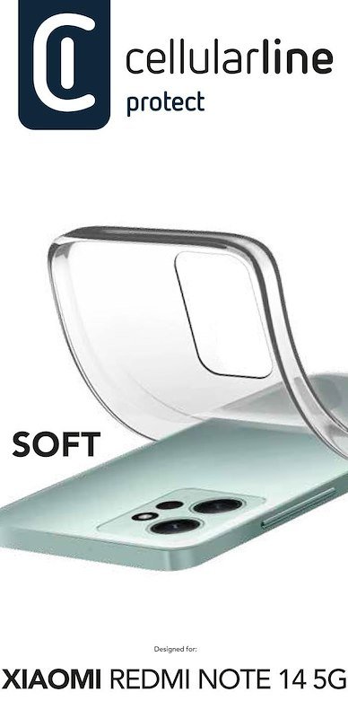 Cellularline Custodia Redmi Note 14 Soft Softxiarn14t Trasparente