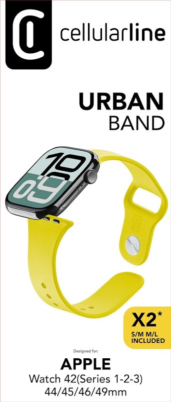 Cellularline Urban Band Apple Watch 42(Series 1-2-3) /44-49MM Giallo