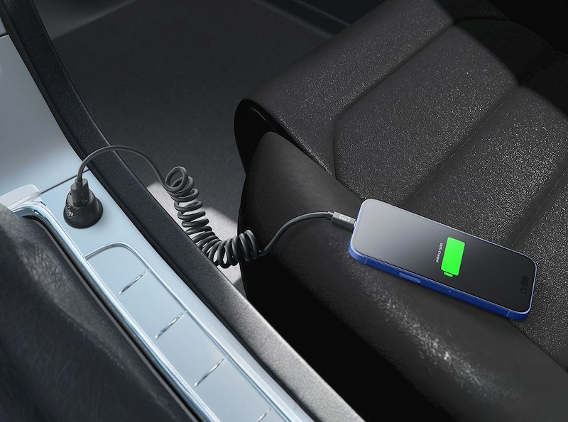 Cellularline USB to USB-C Spiral Cable Usbdatadrivea2c12k Nero