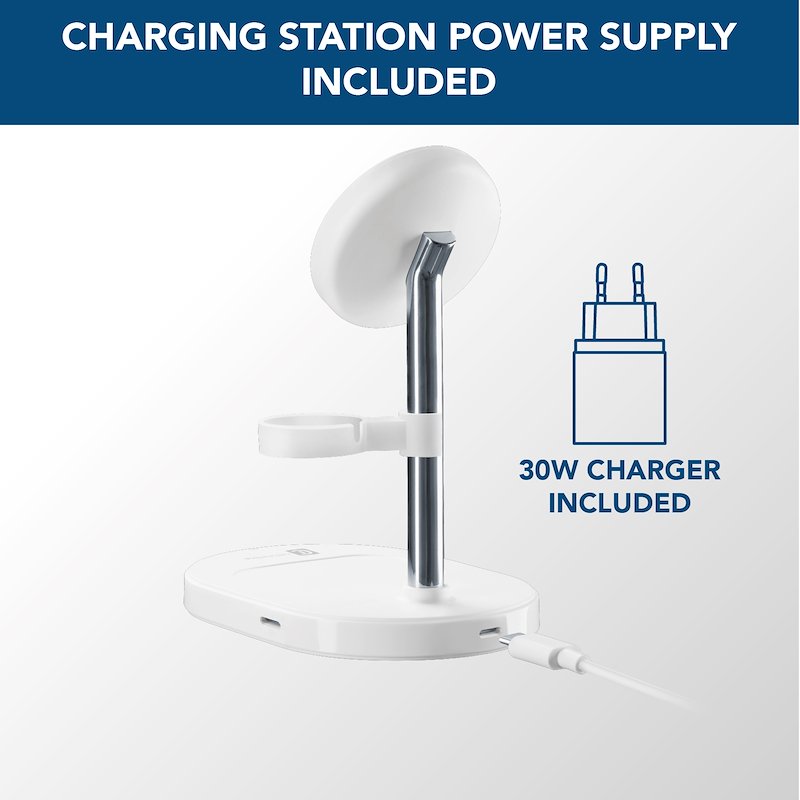 CellularLine Stazione di ricarica wireless MAG TRIO Wir3in1magqi2w