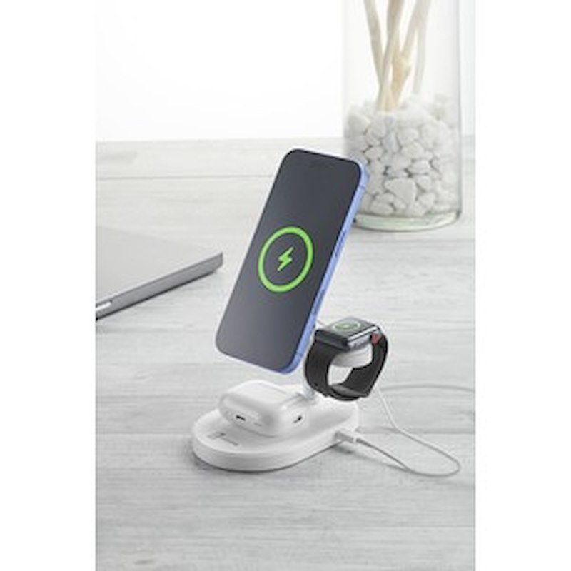 CellularLine Stazione di ricarica wireless MAG TRIO Wir3in1magqi2w