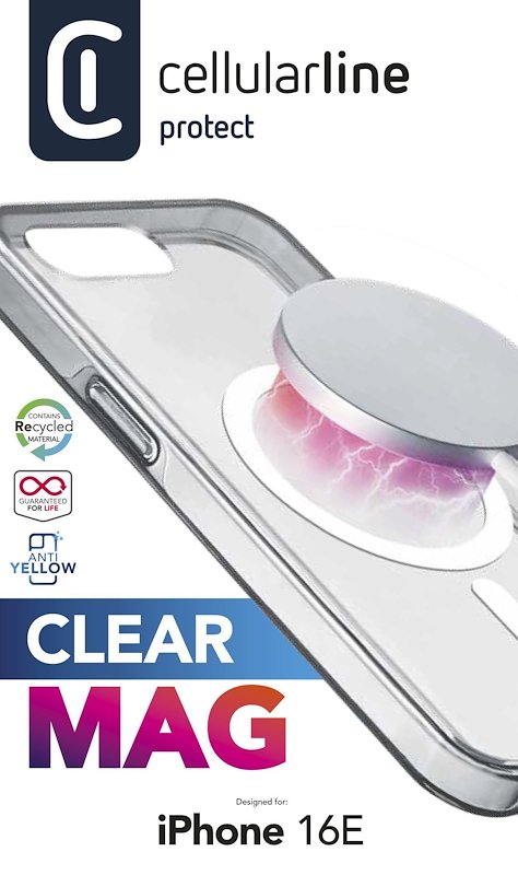 Cellularline Custodia iPhone 16e/17e Clearmagiphse4t Trasparente