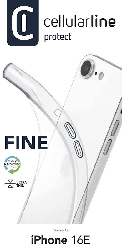 Cellularline Cover Fine iPhone 16e/17e Fineciphse4t Trasparente