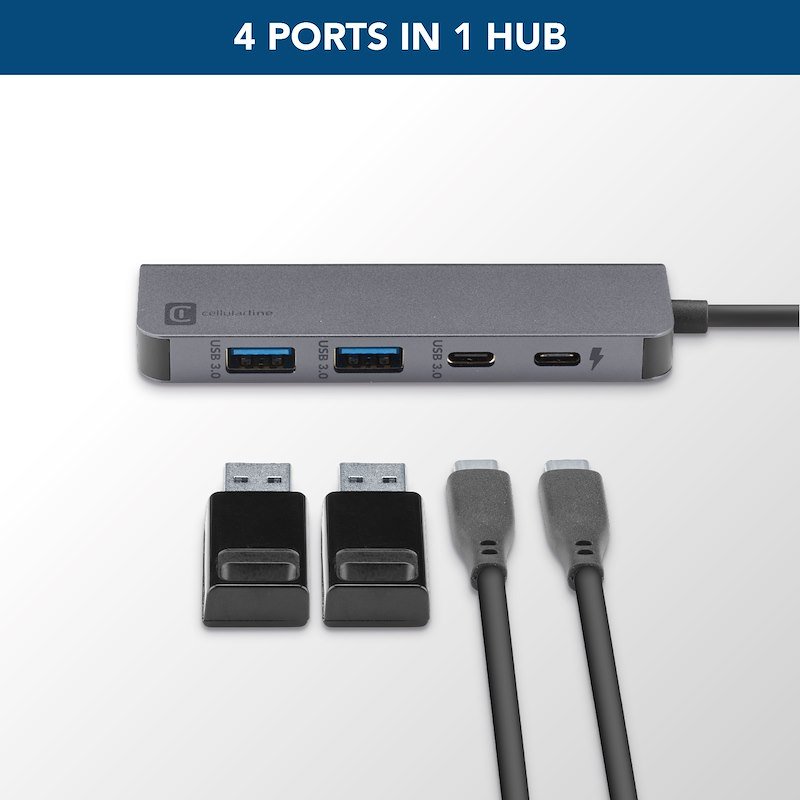 Cellularline Starter Hub Hubusbc4pd100wdk Nero
