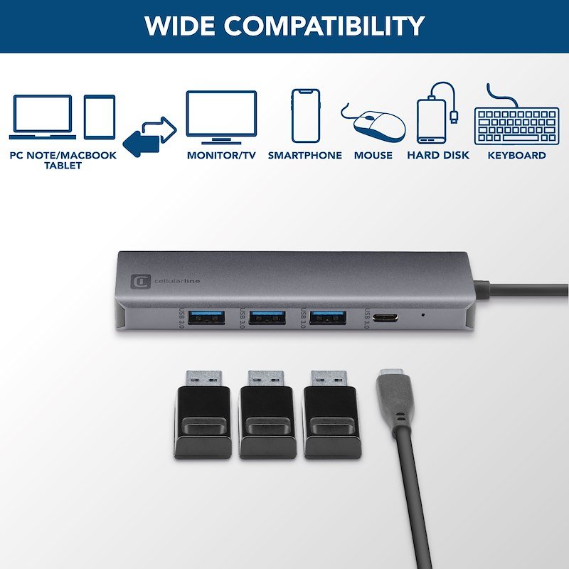 Cellularline Hub Pro Hubusbc9pd100wdk
