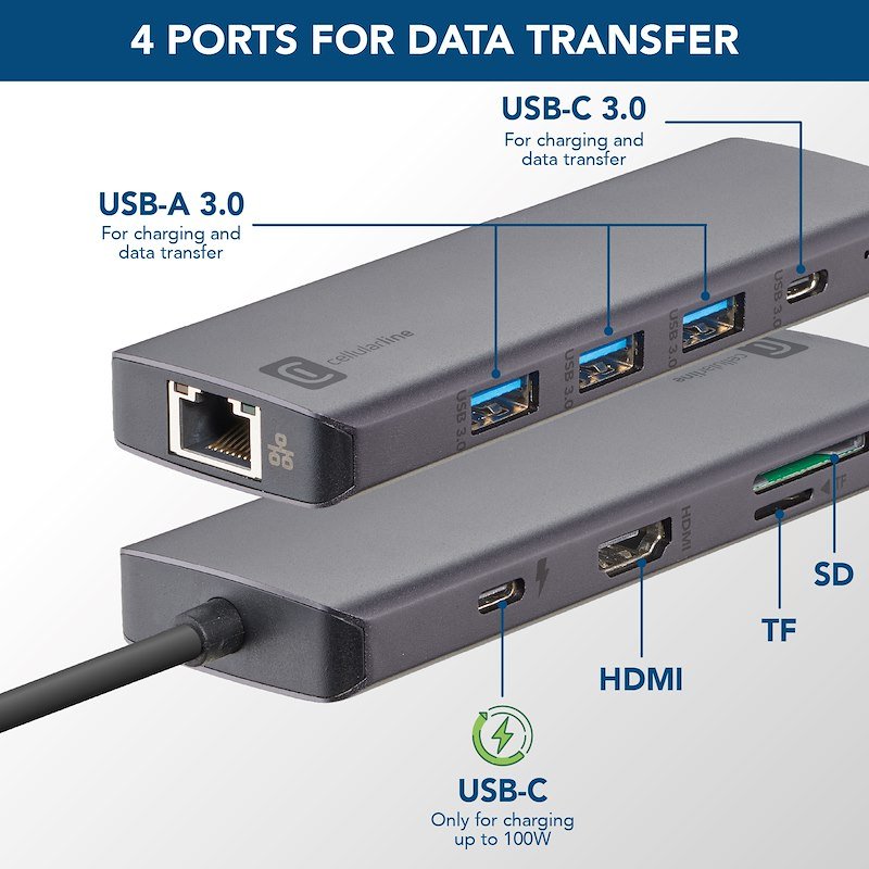 Cellularline Hub Pro Hubusbc9pd100wdk