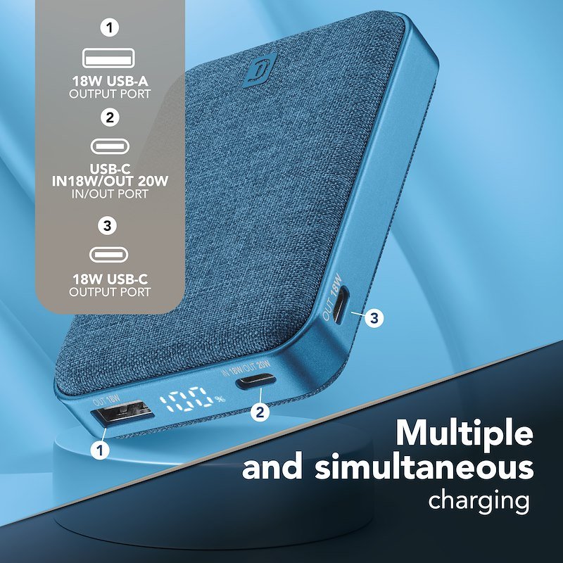 Cellularline power bank Pbglam10000pdb Blu