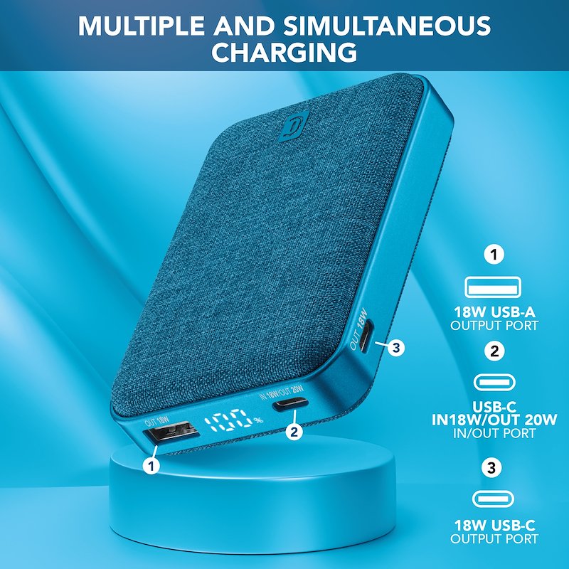 Cellularline power bank Pbglam10000pdb Blu