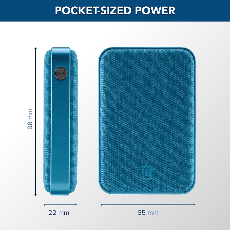 Cellularline power bank Pbglam10000pdb Blu