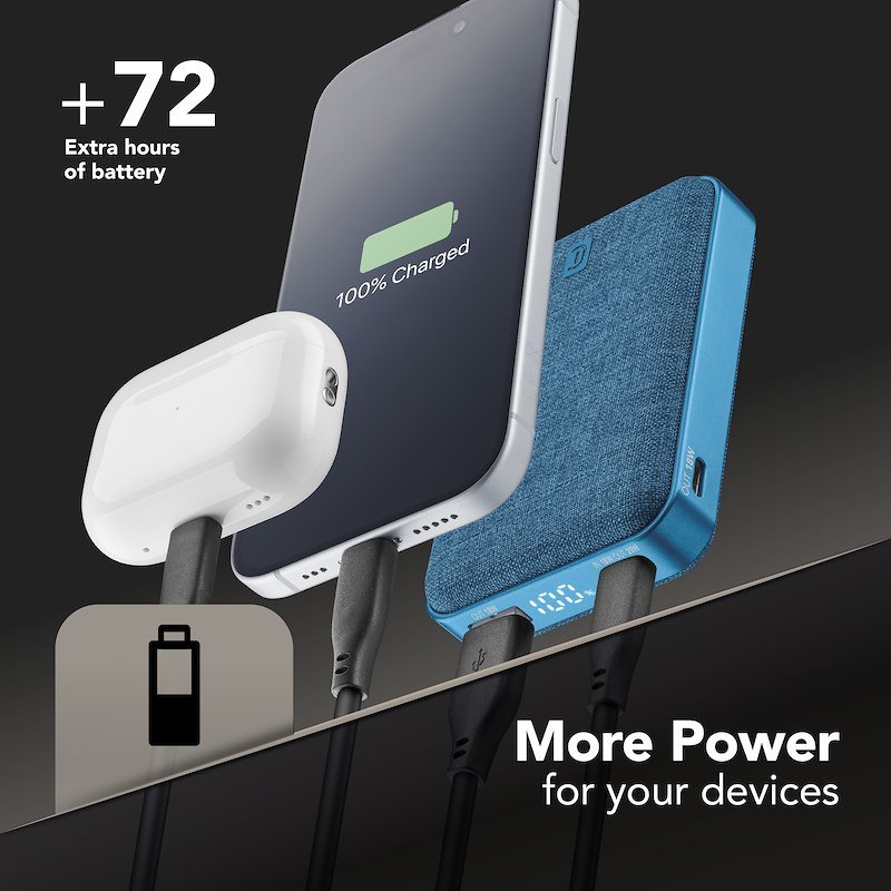 Cellularline power bank Pbglam10000pdb Blu