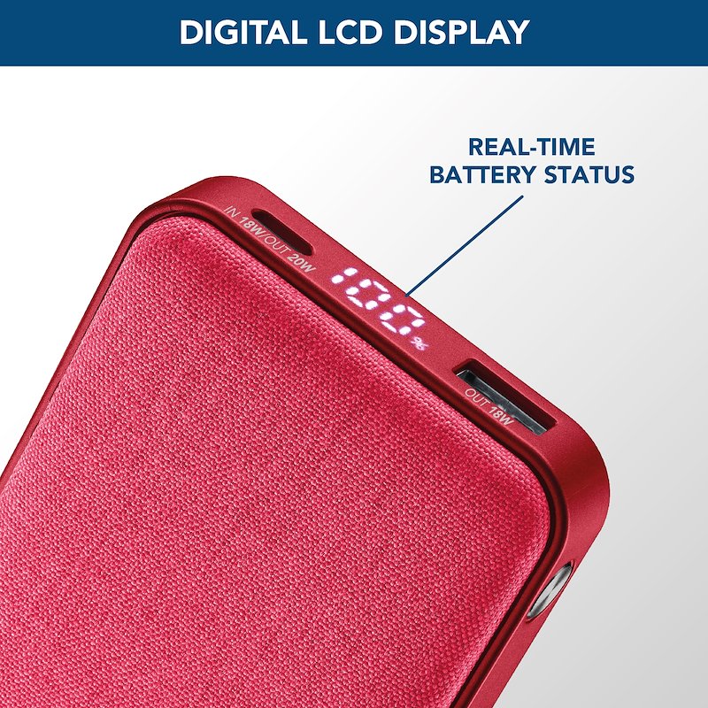 Cellularline Power Bank Glam Pbglam10000pdr rosso