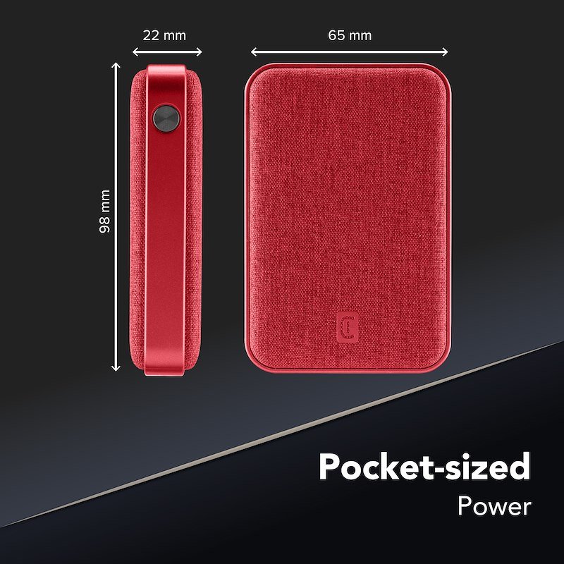 Cellularline Power Bank Glam Pbglam10000pdr rosso
