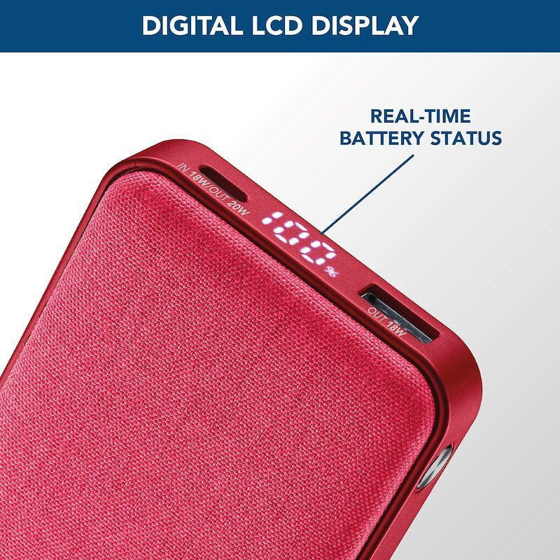 Cellularline Power Bank Glam Pbglam10000pdr rosso