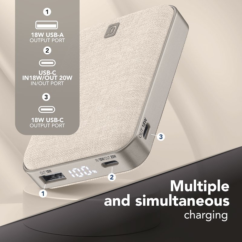 CellularLine caricabatterie portatile Power Bank Glam bianco