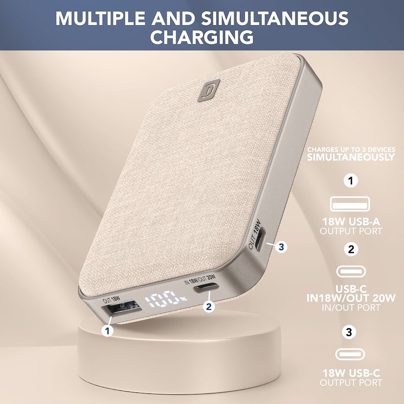 CellularLine caricabatterie portatile Power Bank Glam bianco