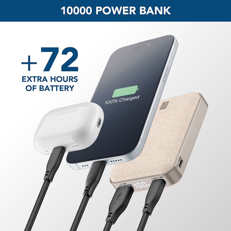 Glifetoy Power Bank 12000mAh Per Gilet Riscaldato 5V – Con USB-C, Leggero 198g, Per Indumenti Termici E Smartphone