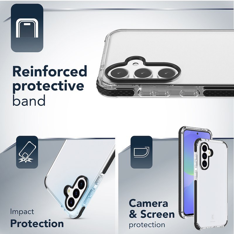 Cellularline Custodia Galaxy A36/A56 Tetra Force Strong Guard Trasparente